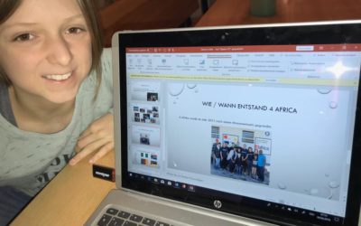 4africa ist cool! Salome berichtet in der Schule über 4africa